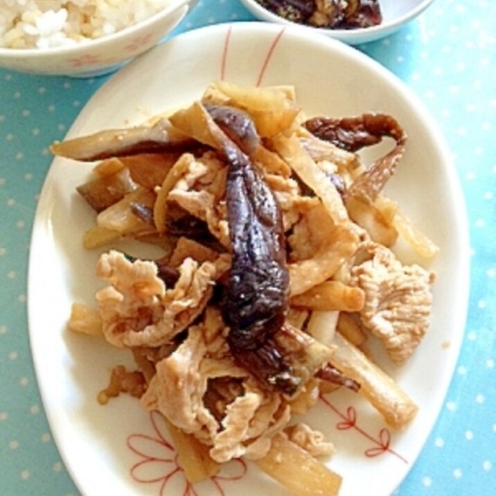 ささっと簡単! 大根ナス豚肉の味噌炒め☆